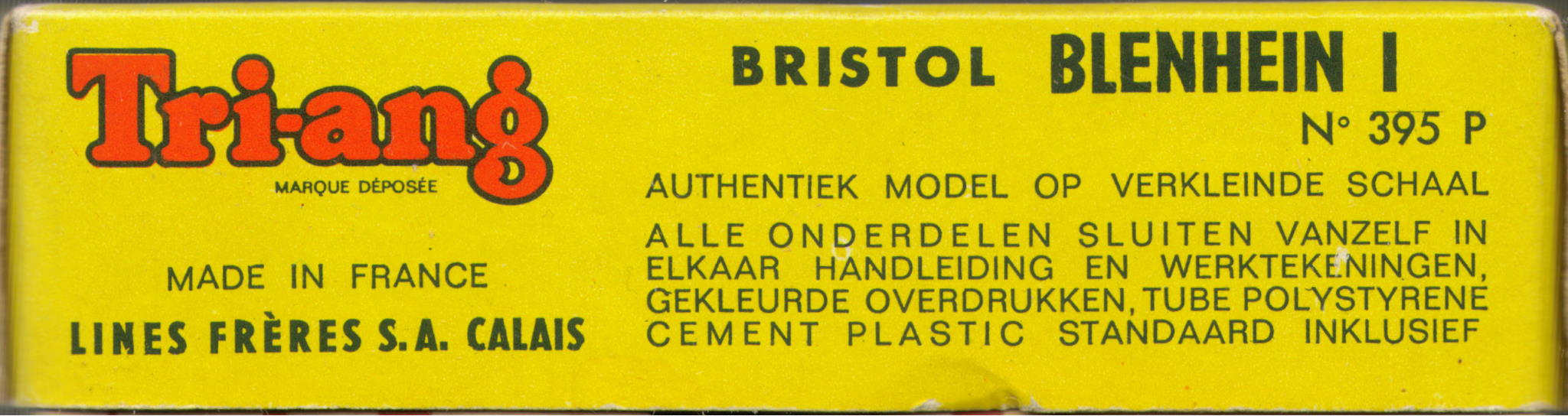 FROG 395P Bristol Blenheim I, International Model Aircraft ltd, 1959 box top